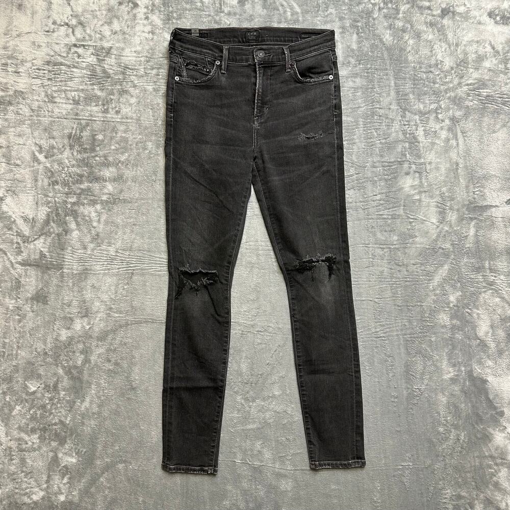 Citizens for Humanity Distressed Rocket Righ Rise Skinny Jeans Women’s 26 Gray‎